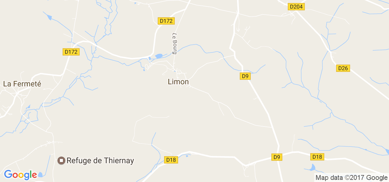map de la ville de Limon