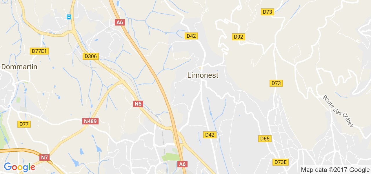 map de la ville de Limonest