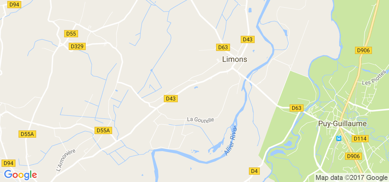 map de la ville de Limons