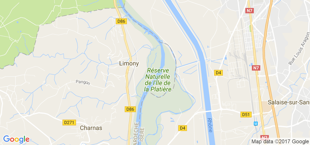 map de la ville de Limony