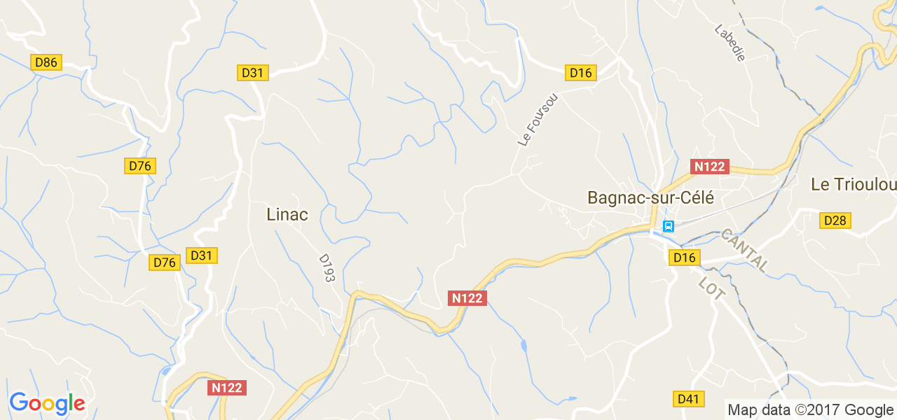 map de la ville de Linac