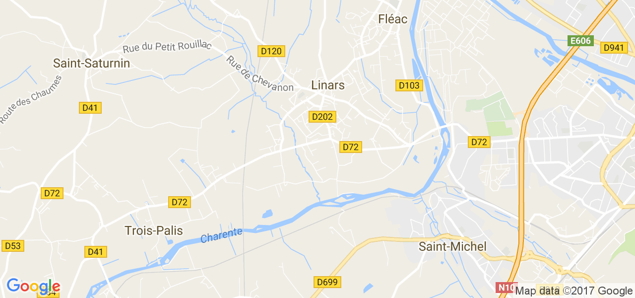 map de la ville de Linars