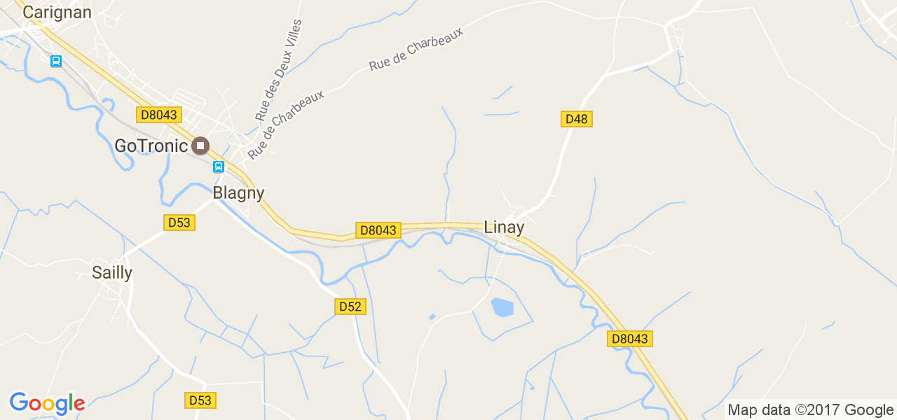 map de la ville de Linay