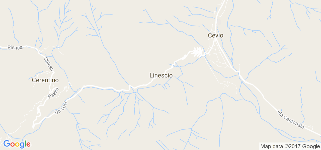 map de la ville de Linescio