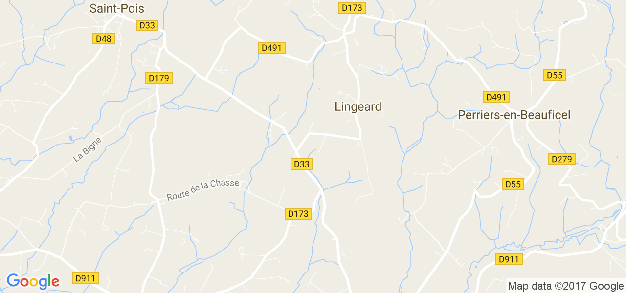 map de la ville de Lingeard