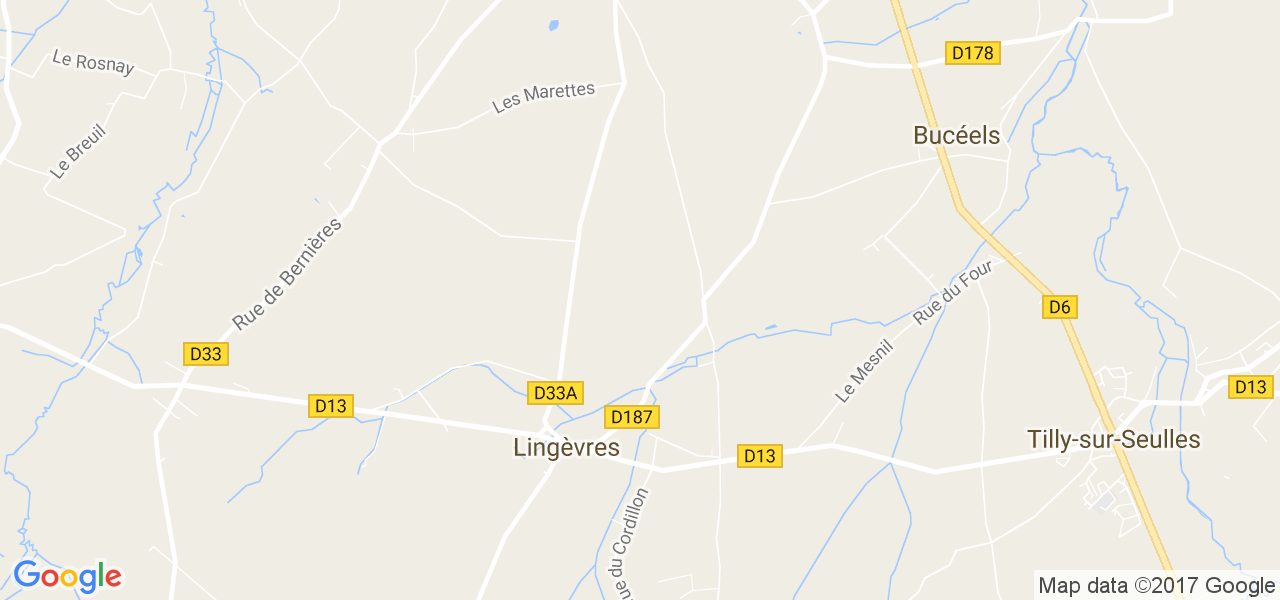 map de la ville de Lingèvres