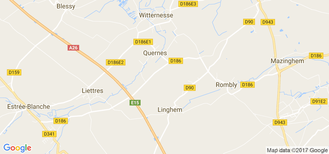 map de la ville de Linghem