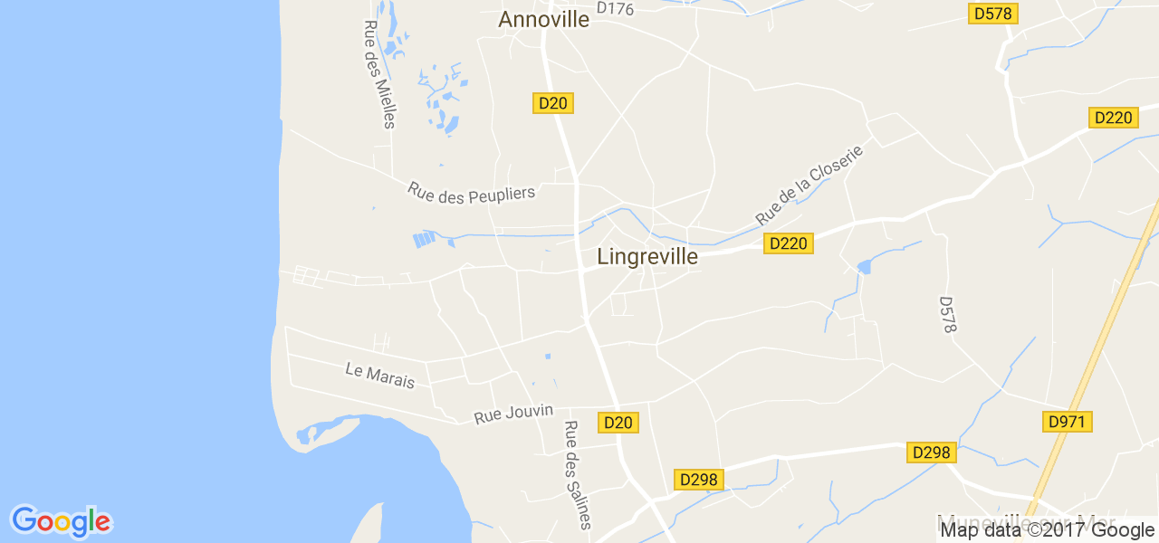 map de la ville de Lingreville