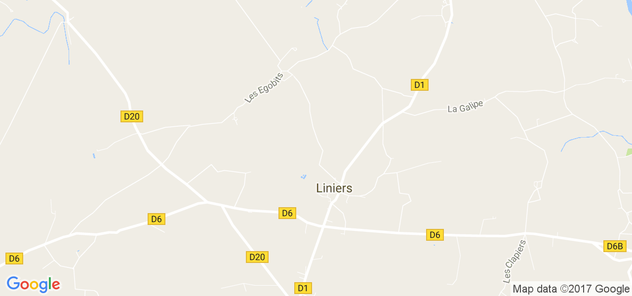 map de la ville de Liniers