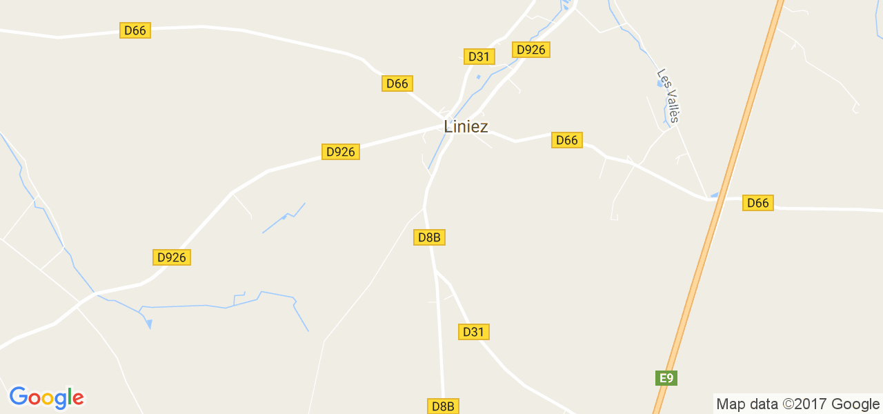 map de la ville de Liniez