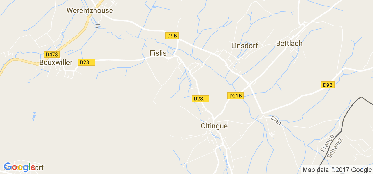 map de la ville de Linsdorf