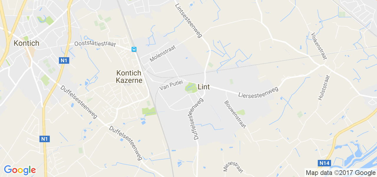 map de la ville de Lint