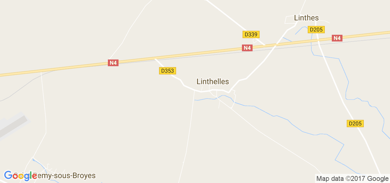 map de la ville de Linthelles