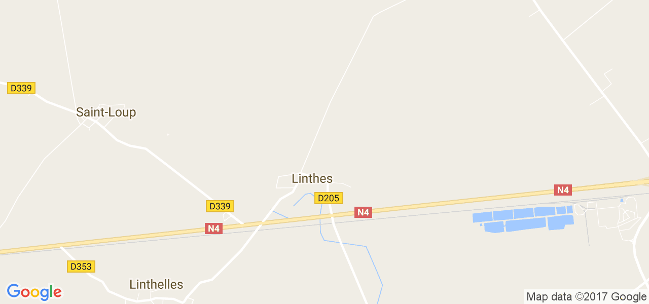 map de la ville de Linthes