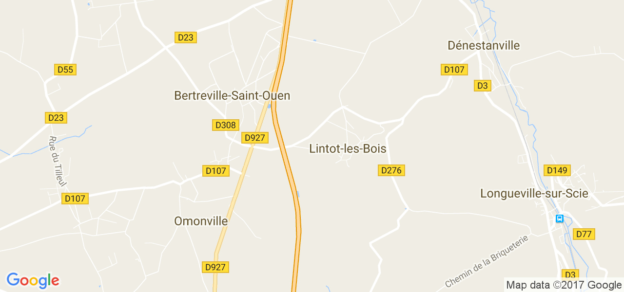 map de la ville de Lintot-les-Bois