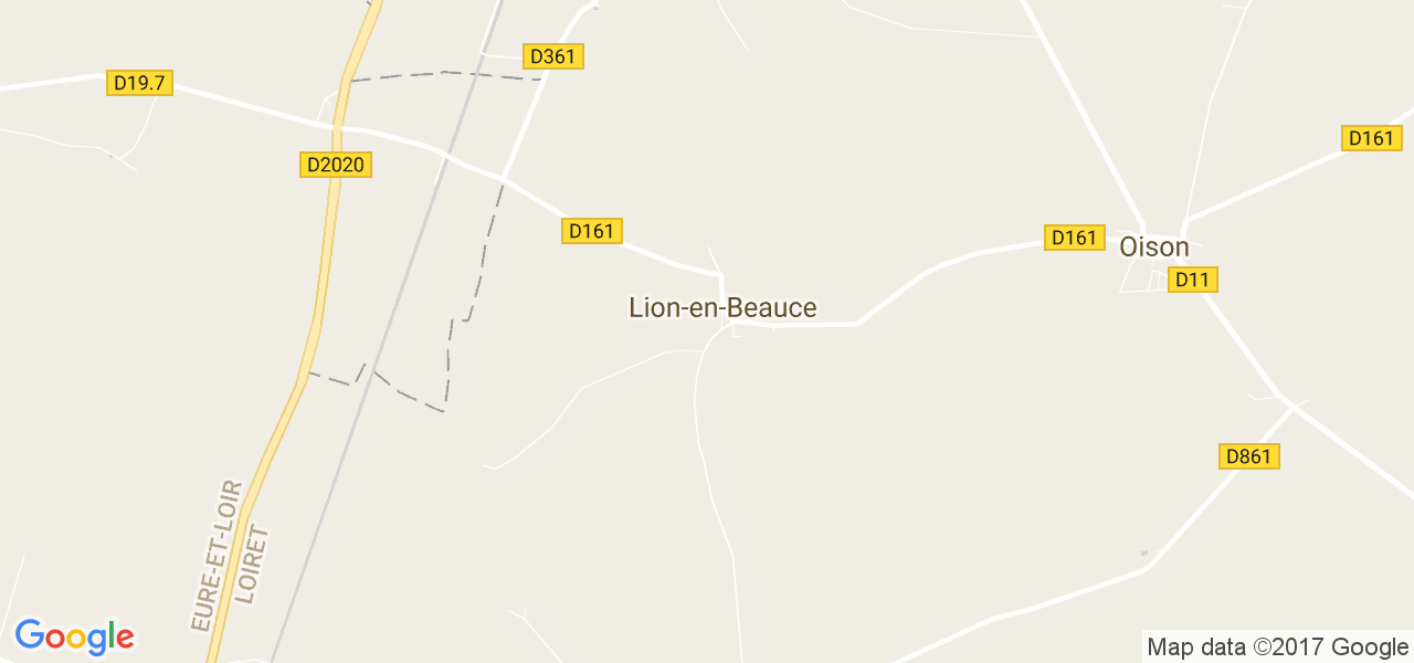 map de la ville de Lion-en-Beauce