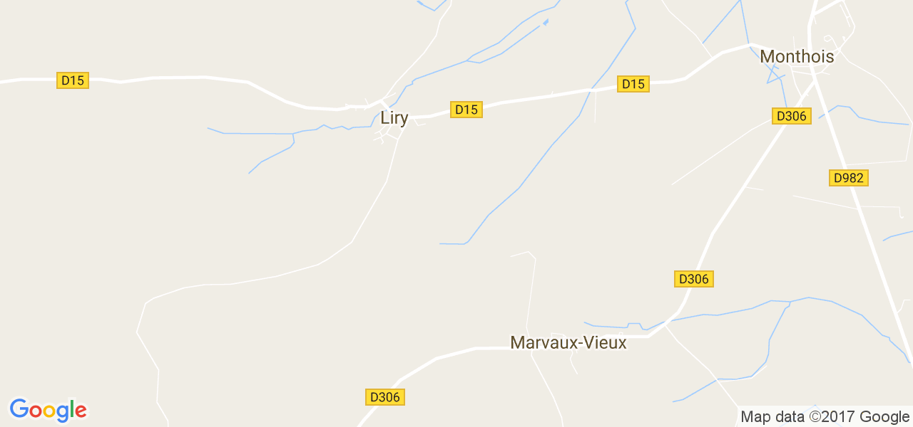 map de la ville de Liry