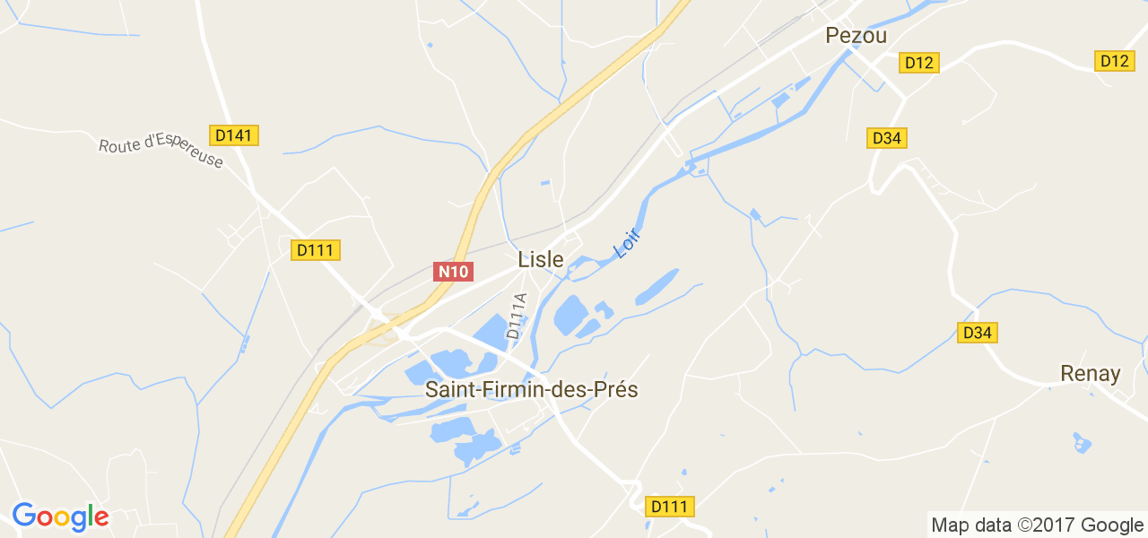 map de la ville de Lisle