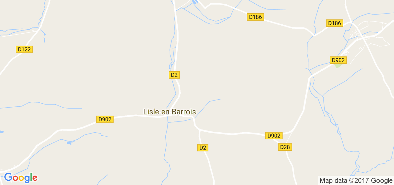 map de la ville de Lisle-en-Barrois