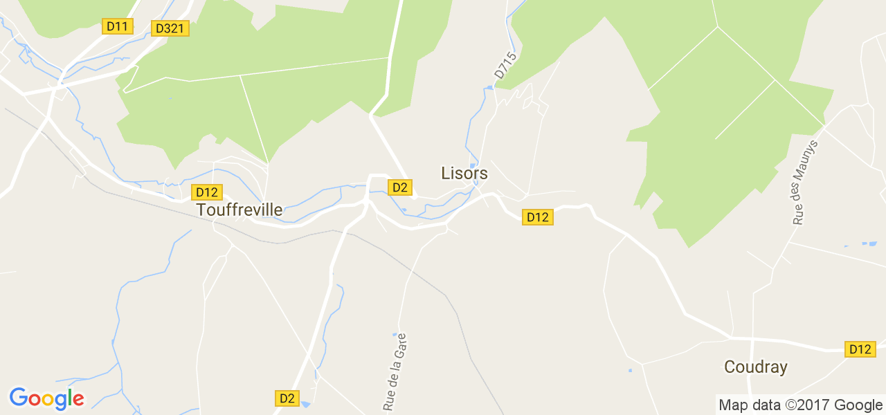 map de la ville de Lisors