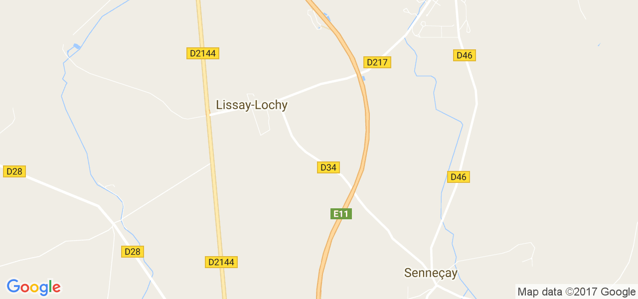 map de la ville de Lissay-Lochy