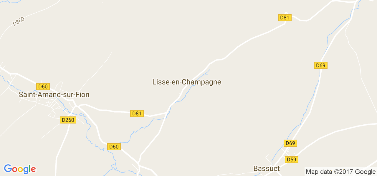 map de la ville de Lisse-en-Champagne