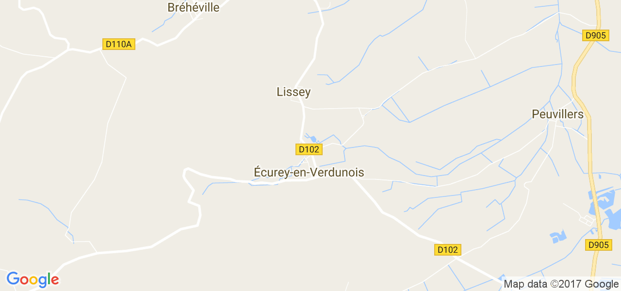 map de la ville de Lissey