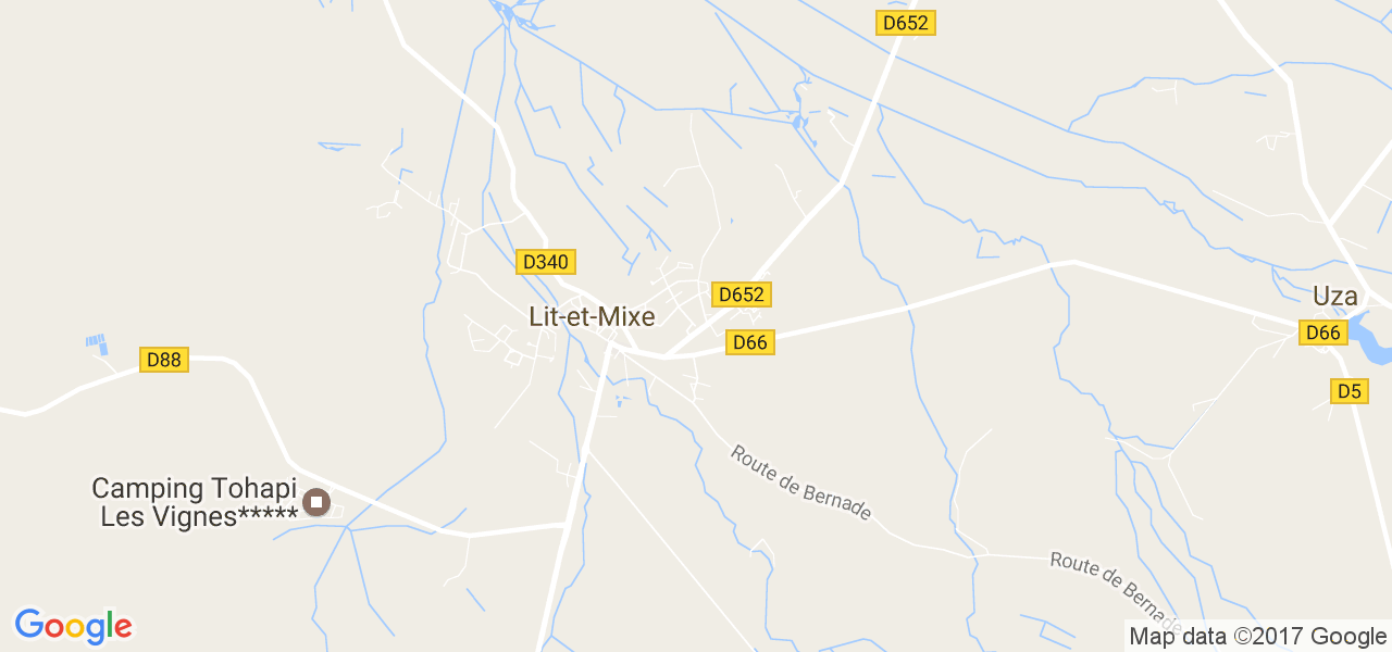 map de la ville de Lit-et-Mixe