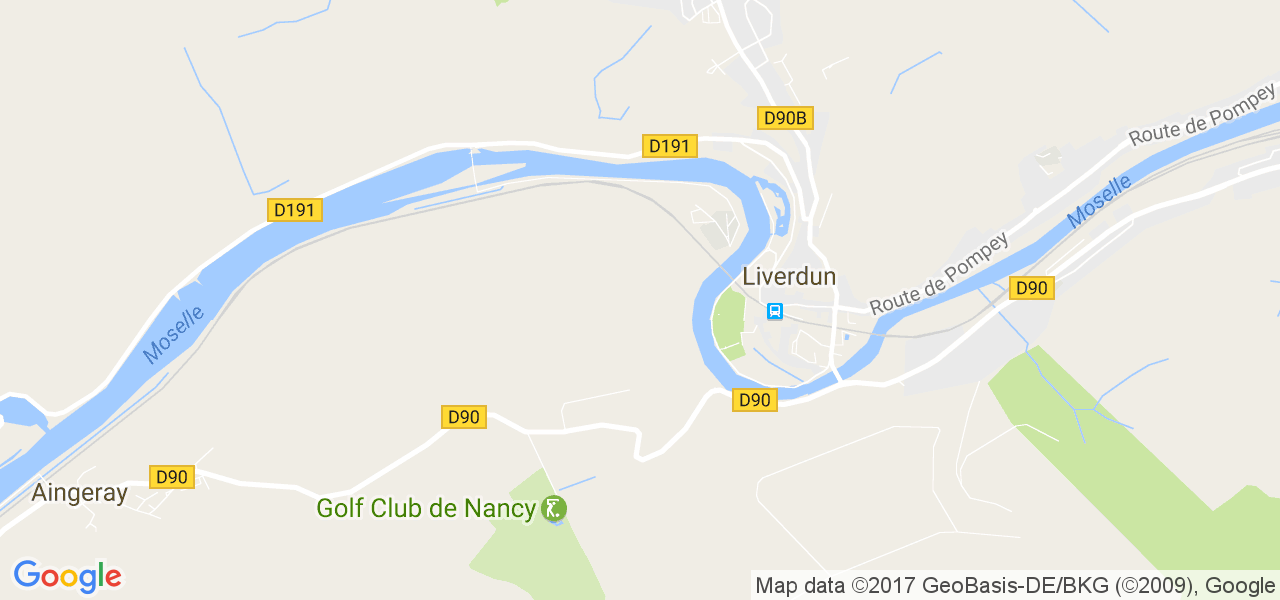 map de la ville de Liverdun