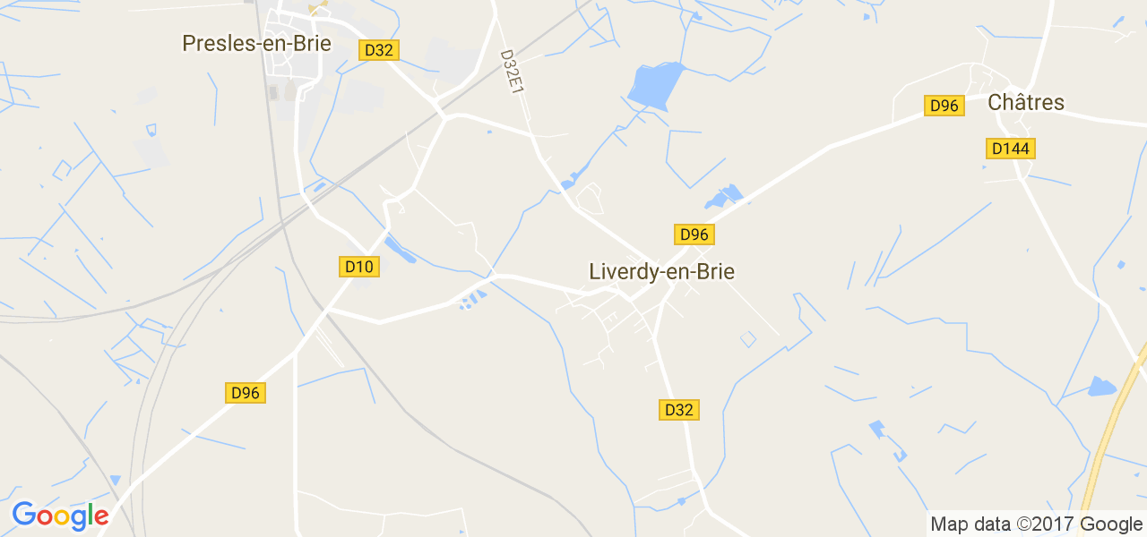 map de la ville de Liverdy-en-Brie