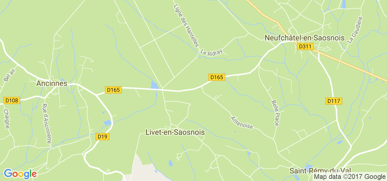 map de la ville de Livet-en-Saosnois