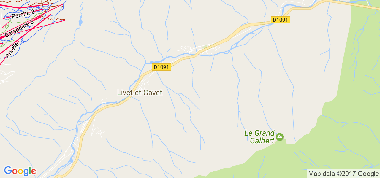 map de la ville de Livet-et-Gavet