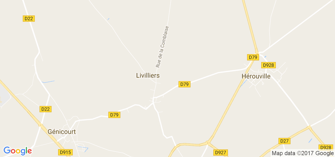 map de la ville de Livilliers