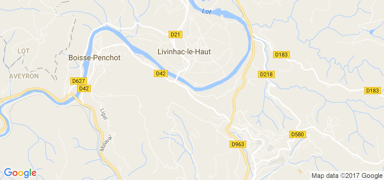 map de la ville de Livinhac-le-Haut