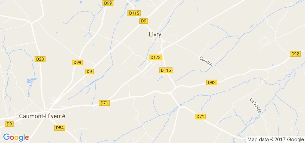 map de la ville de Livry