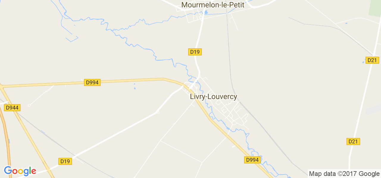 map de la ville de Livry-Louvercy