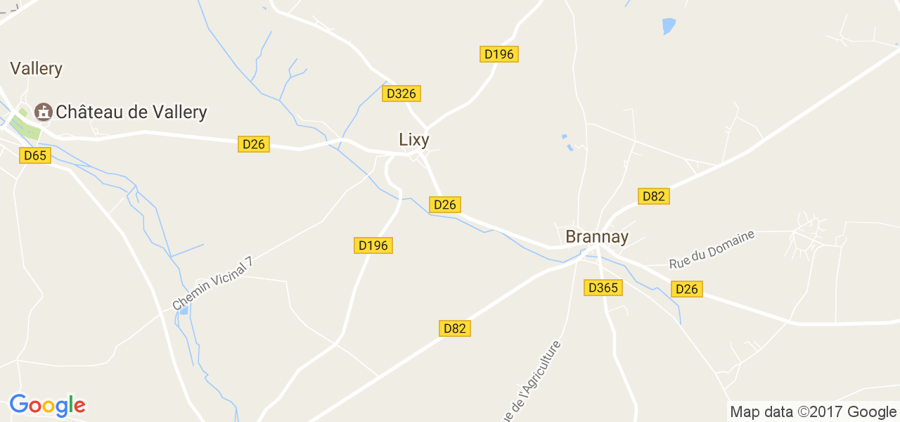 map de la ville de Lixy