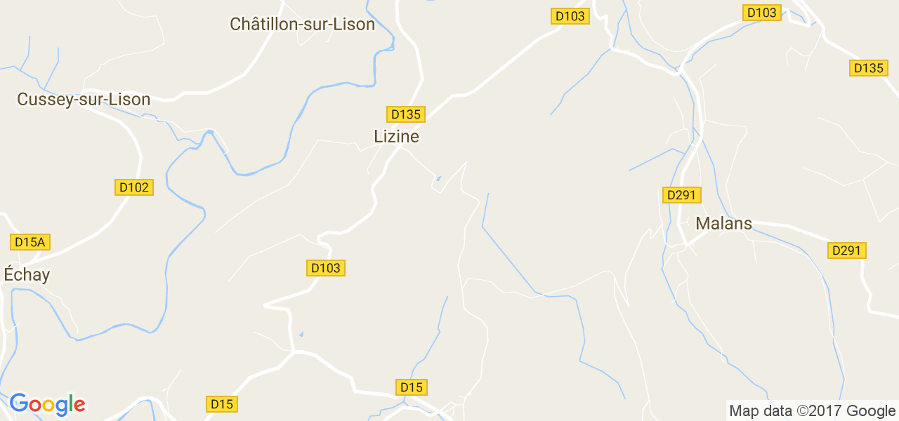 map de la ville de Lizine