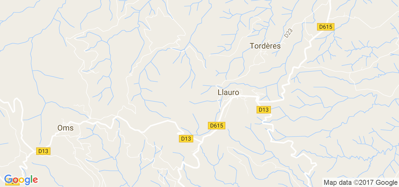 map de la ville de Llauro