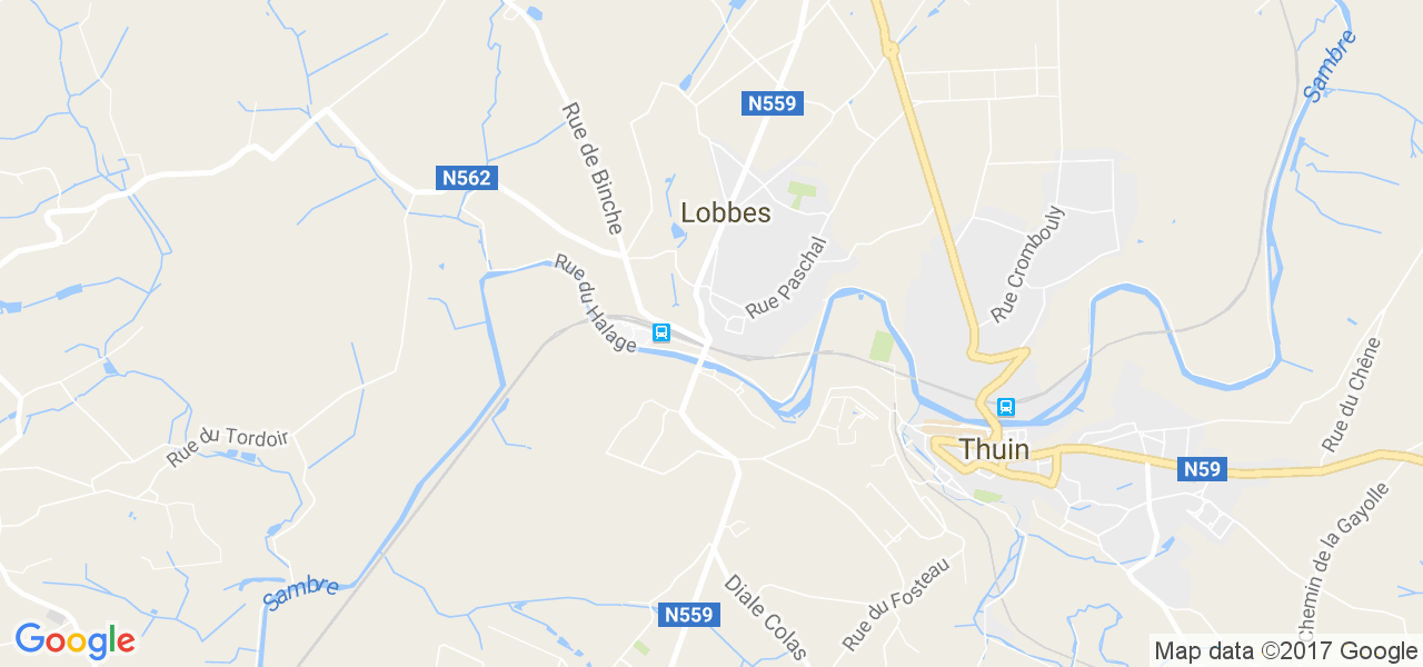 map de la ville de Lobbes