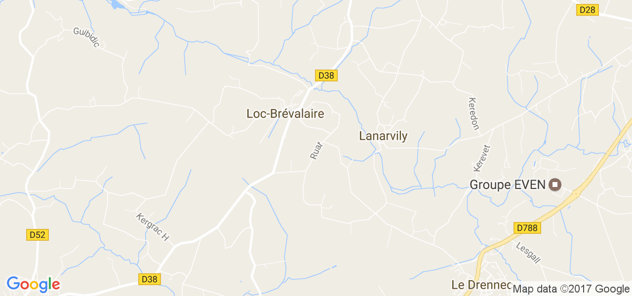 map de la ville de Loc-Brévalaire