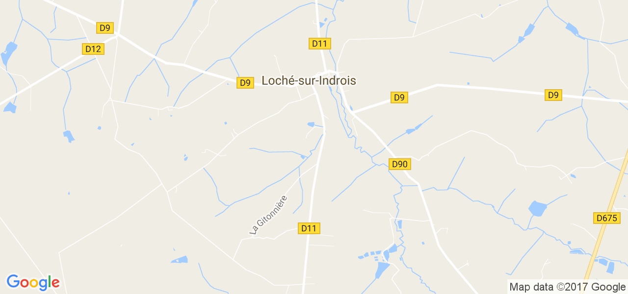 map de la ville de Loché-sur-Indrois