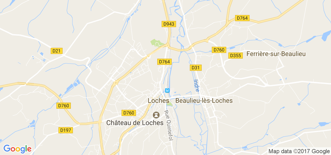 map de la ville de Loches