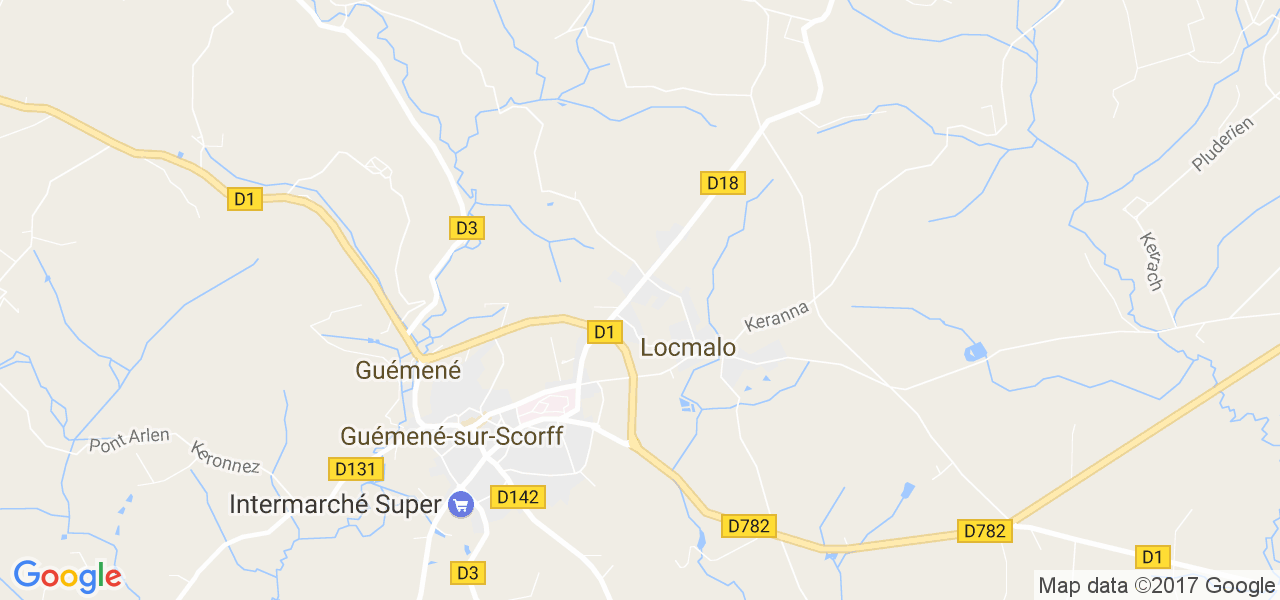 map de la ville de Locmalo