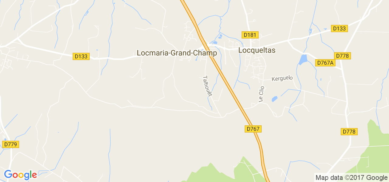 map de la ville de Locmaria-Grand-Champ