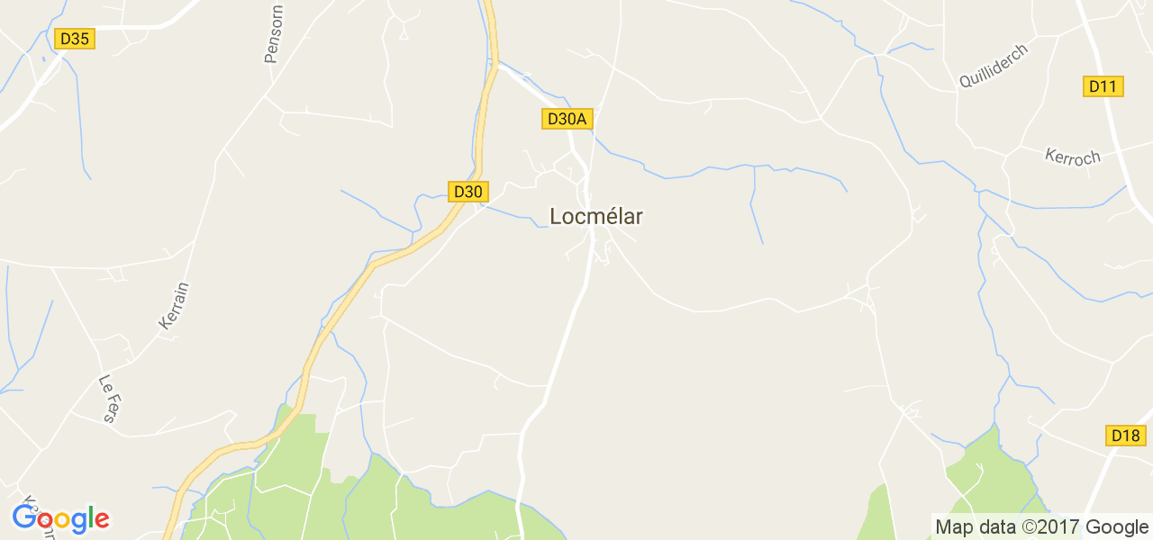 map de la ville de Locmélar