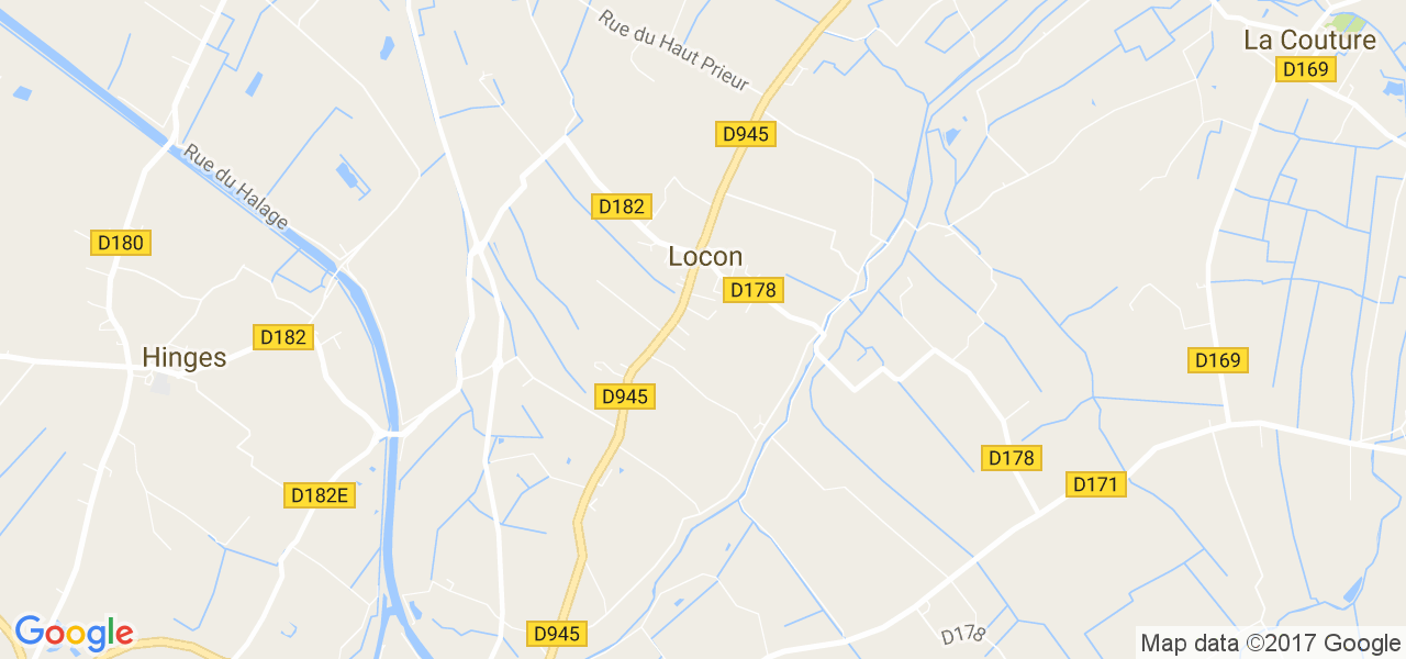 map de la ville de Locon