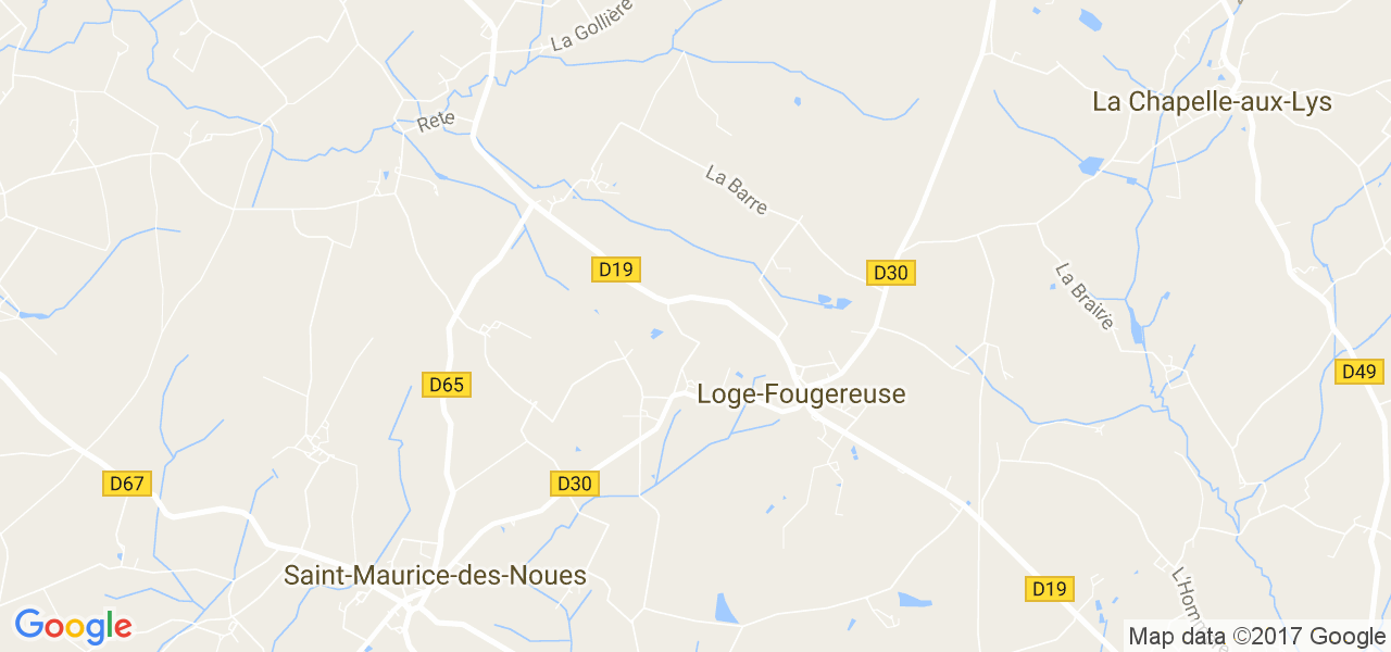 map de la ville de Loge-Fougereuse