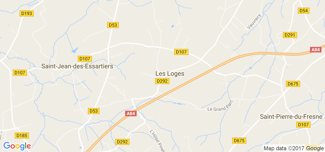 map de la ville de Loges