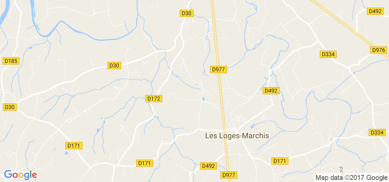 map de la ville de Loges-Marchis